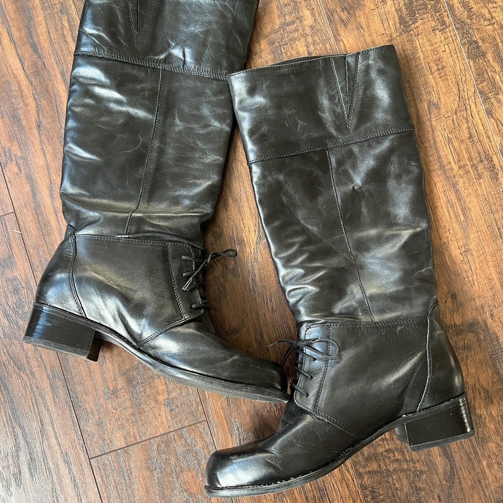 Blondo leather boots, black, size 10